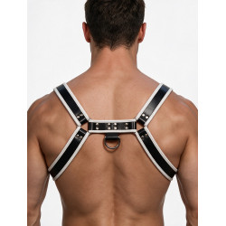 Rouge Leather O.T.H Front Harness Black/White (T11377)