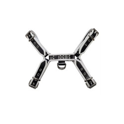 Rouge Leather O.T.H Front Harness Black/White (T11377)