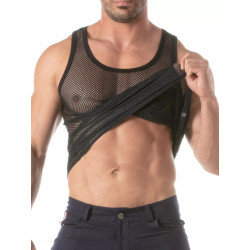 ToF Paris Circuit Fishnet Tank Top Black (T12069)