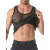 ToF Paris Circuit Fishnet Tank Top Black (T12069)