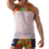 ToF Paris Floral Mesh Tank Top Yellow (T11897)
