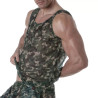 ToF Paris See Through Mesh Tank Top Khaki Camo (T11717)