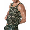 ToF Paris See Through Mesh Tank Top Khaki Camo (T11717)
