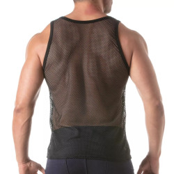 ToF Paris Circuit Fishnet Tank Top Black (T12069)