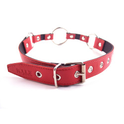 Rouge Leather O-Ring Gag Black (T11431)