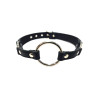 Rouge Leather O-Ring Gag Black (T11431)