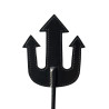 Rouge Leather Devil Riding Crop Black (T11342)