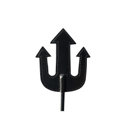 Rouge Leather Devil Riding Crop Black (T11342)