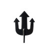 Rouge Leather Devil Riding Crop Black (T11342)