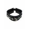 Rouge Leather Padded Posture Collar with 3 D-Rings Black (T11436)