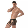 ToF Paris Circuit Fishnet Chaps Thong Black (T12070)