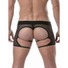 ToF Paris Circuit Fishnet Chaps Thong Black (T12070)
