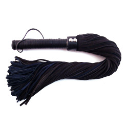Rouge Suede Flogger Leather Handle Black (T11348)