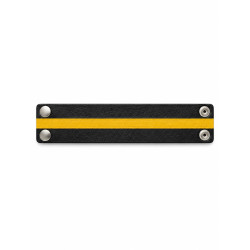 Rouge Leather Wrist Band Black/Yellow (T11635)