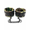 Rouge Padded Leather Wrist Cuffs Black/Camo (T11316)